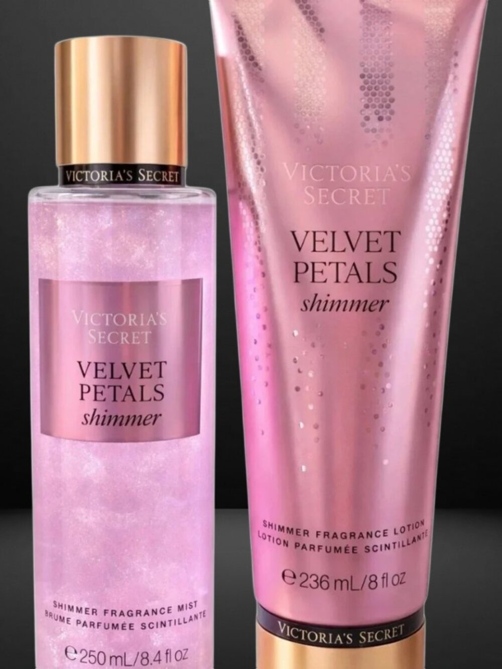 Victoria’s Secret Velvet Petals Shimmer Lotion & Mist Set NWT
